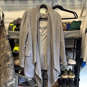 HOMAGE Women's Elegant Gray Cardigan